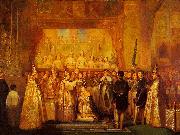 Francois-Rene Moreaux Coronation of Pedro II of Brazil oil on canvas